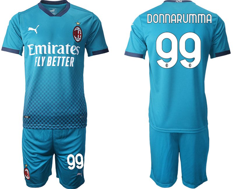 Men 2020-2021 club AC milan away #99 blue Soccer Jerseys->ac milan jersey->Soccer Club Jersey